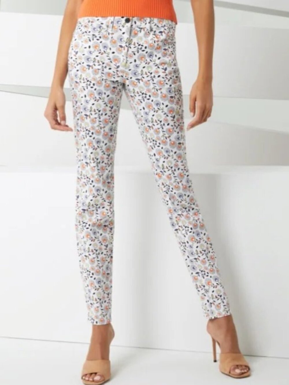 Etcetera Colorful Abstract Floral Print Jeans